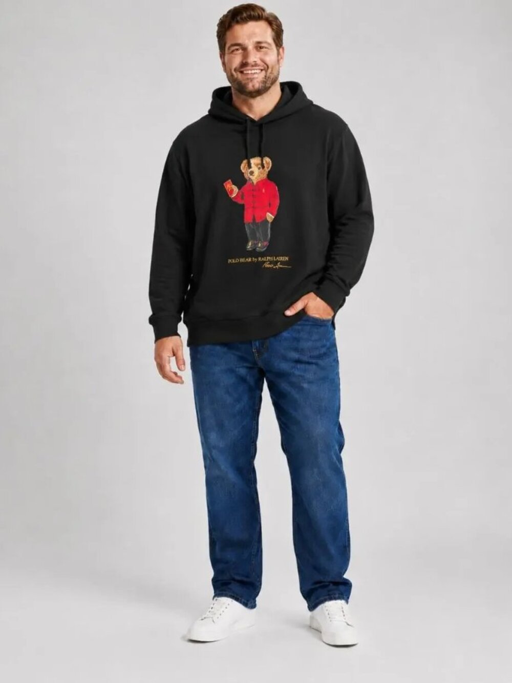 NEW POLO RALPH LAUREN Lunar New Year Polo Bear Hoodie Black 4XLT MSRP: $188